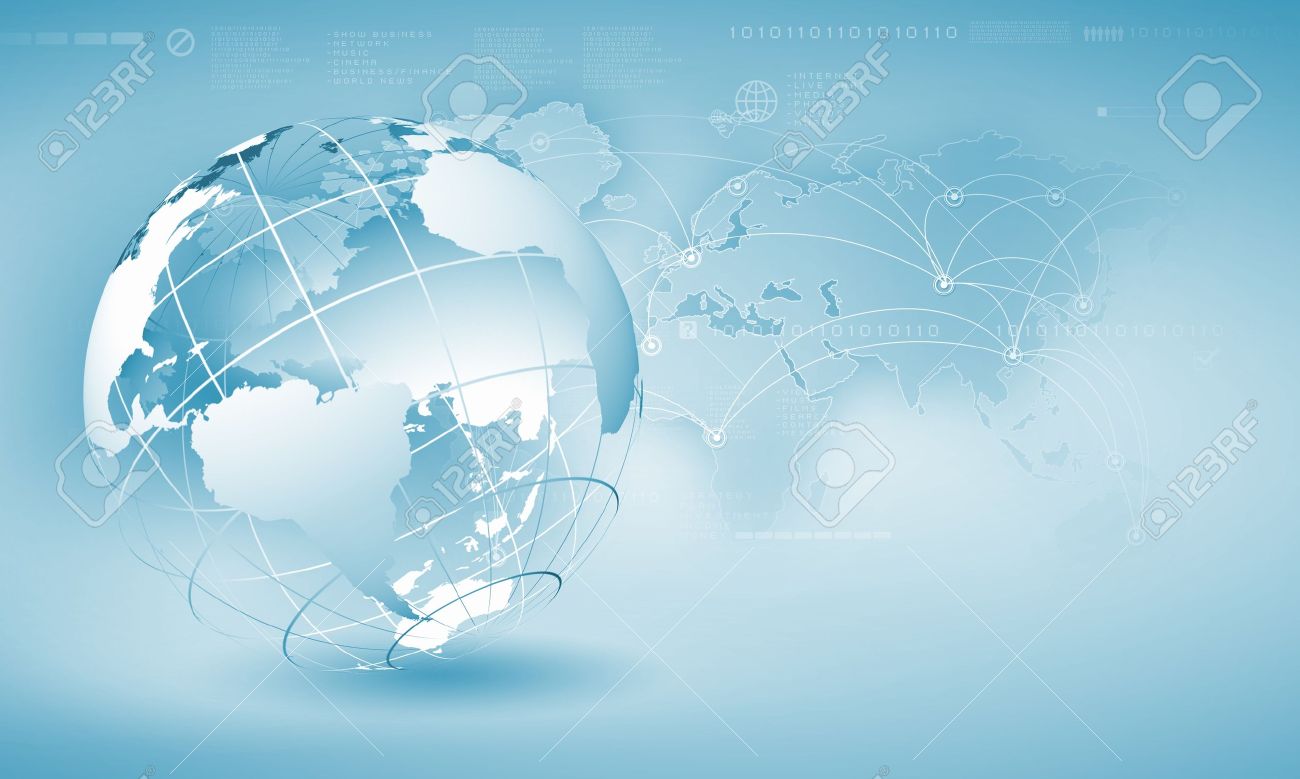 Blue Digital Image Of Globe Background Image Stock Photo, Picture And  Royalty Free Image. Image 21327849.