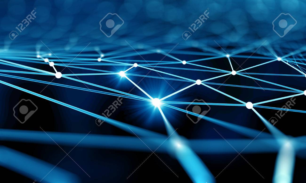 Blue virtual technology background with lines and grids - 49816829 Blue virtual technology background with lines and grids - 49816829