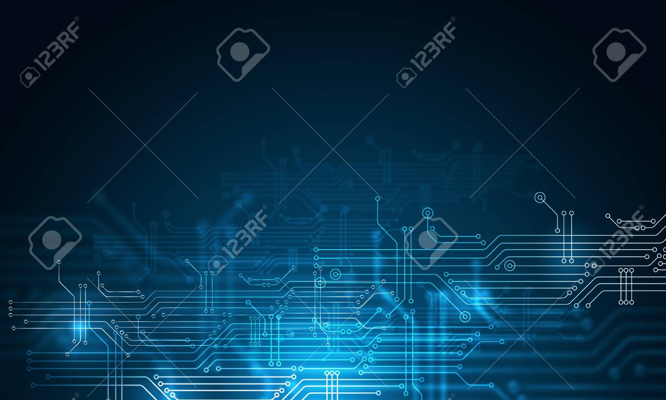 Blue technology background with circuit board concept - 101609189 Blue technology background with circuit board concept - 101609189