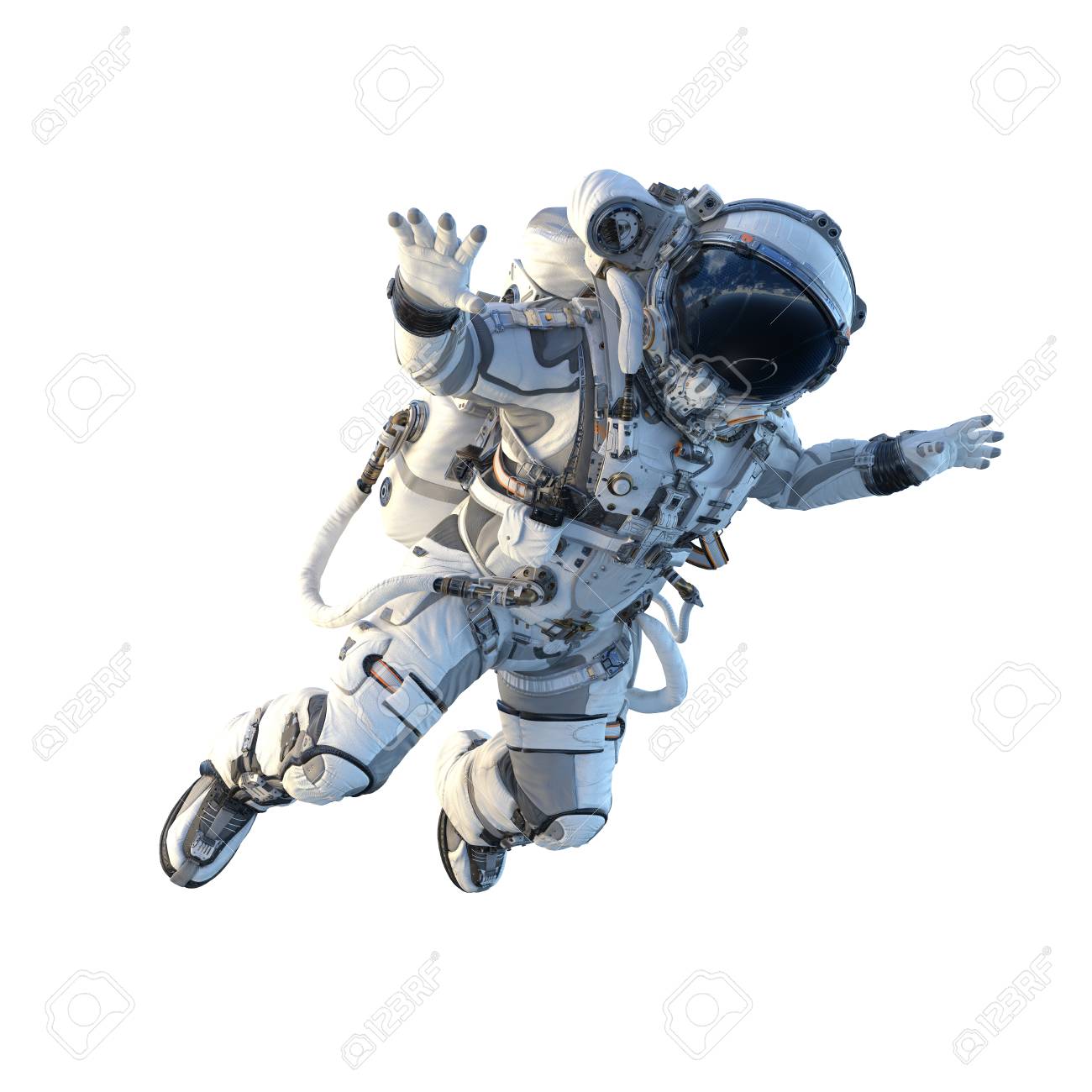 Astronaut on white. Mixed media - 104223494 Astronaut on white. Mixed media - 104223494