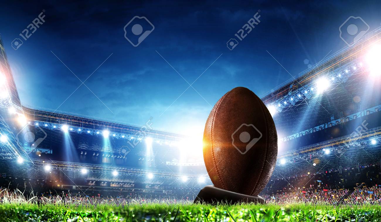 Full night football arena in lights - 123588263 Full night football arena in lights - 123588263