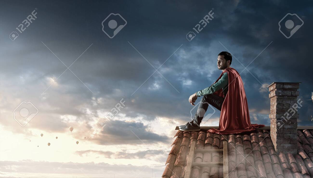 Super Hero On Roof Mixed Media Stock Photo Picture And Royalty Free Image Image 137318213 Super Hero On Roof Mixed Media Stock Photo Picture And Royalty Free Image Image 137318213