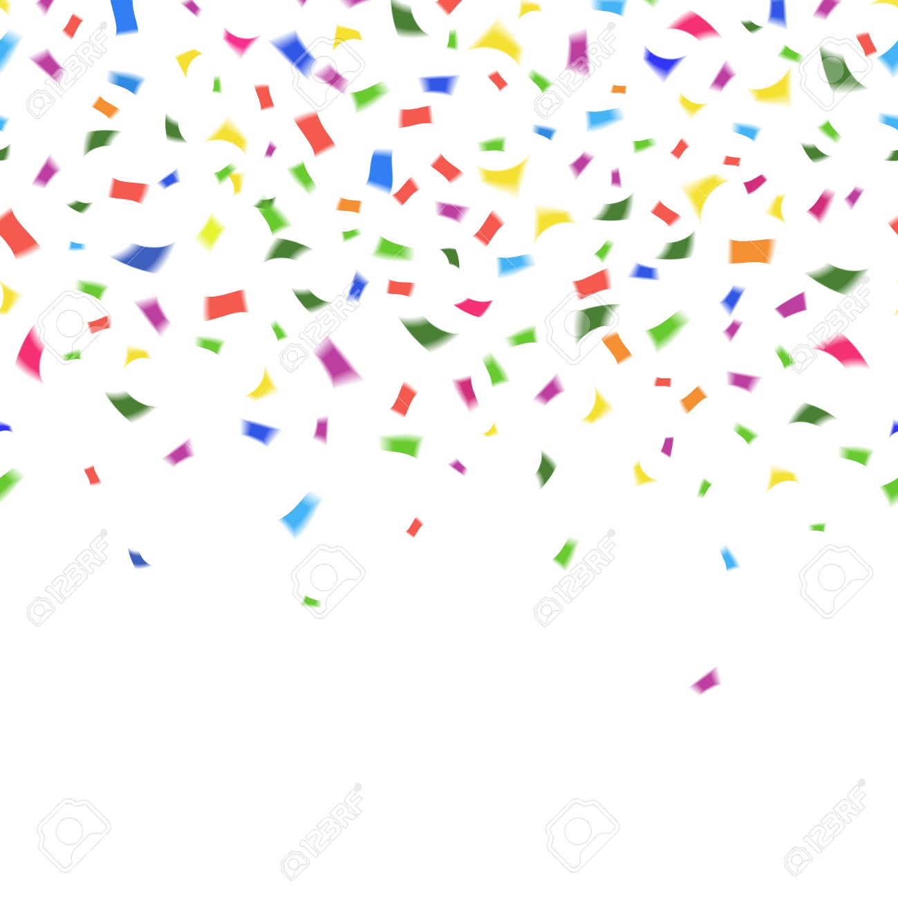 vector template of vibrant colorful confetti in the colors of