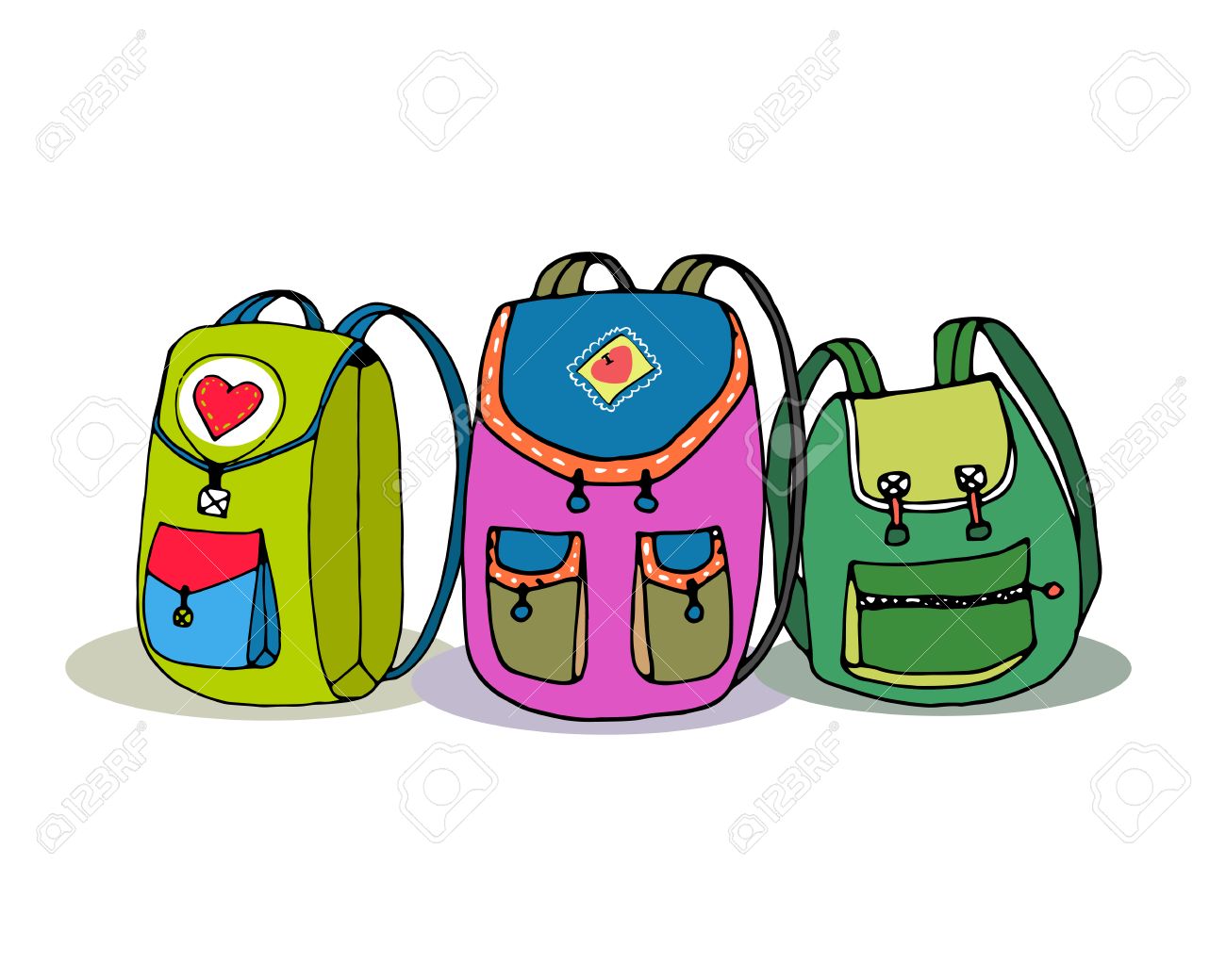 children with backpacks
