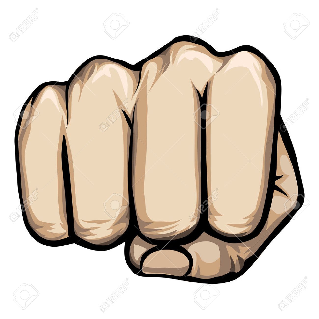 ベクターの手パンチング のイラスト素材 ベクタ Image