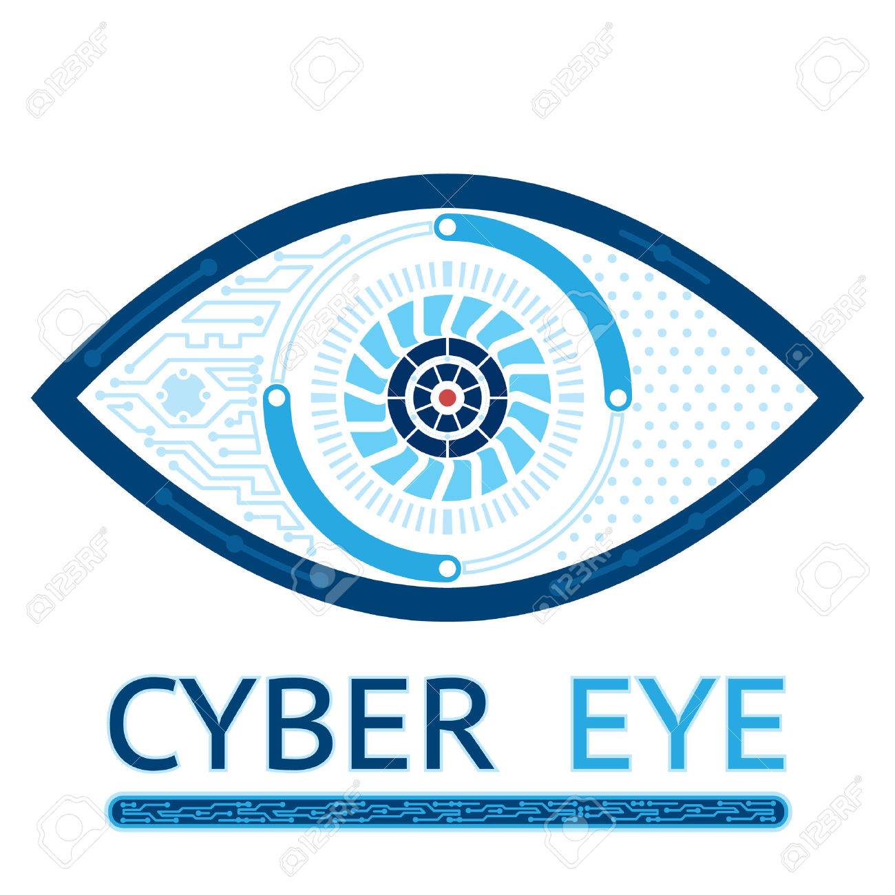 cyber eye icon royalty free cliparts vectors and stock