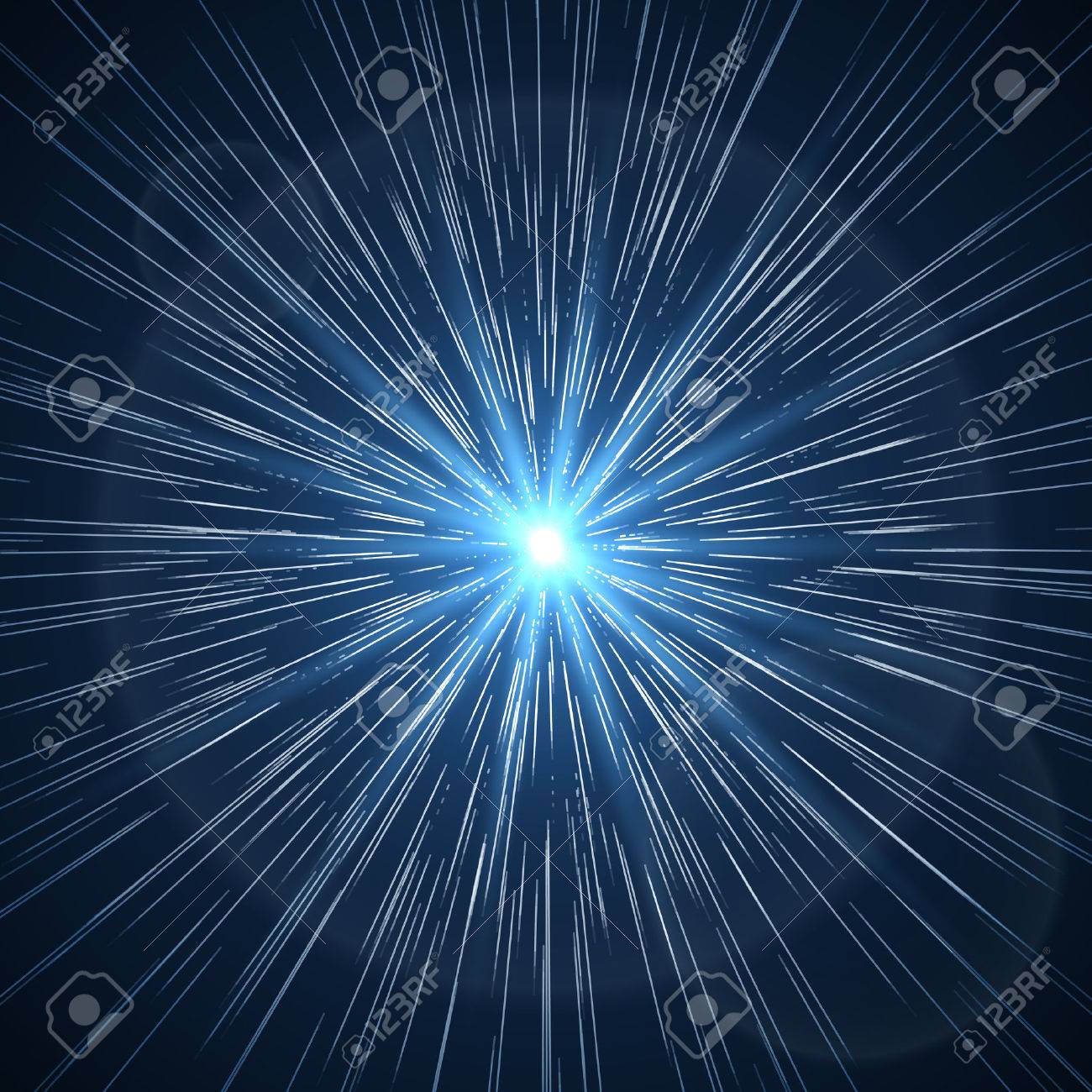 タイムワープ 超新星バースト レイ フレア光のスター スペース バースト ベクトル イラスト のイラスト素材 ベクタ Image