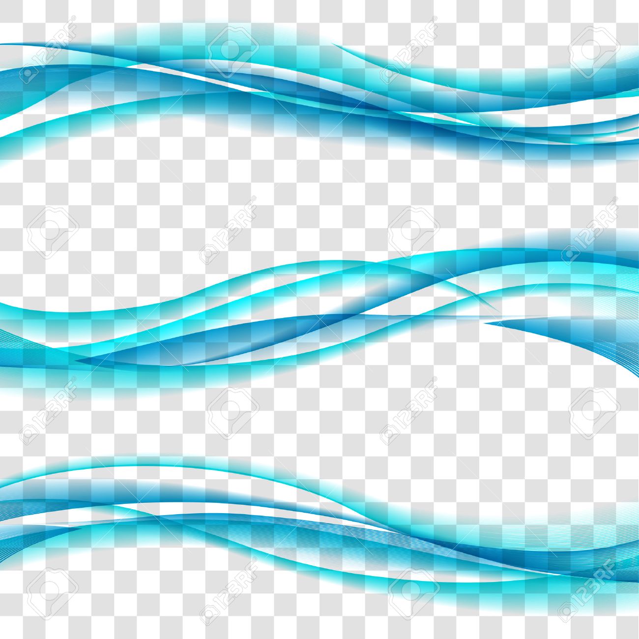 abstract smooth color wave vector set curve flow blue smoke