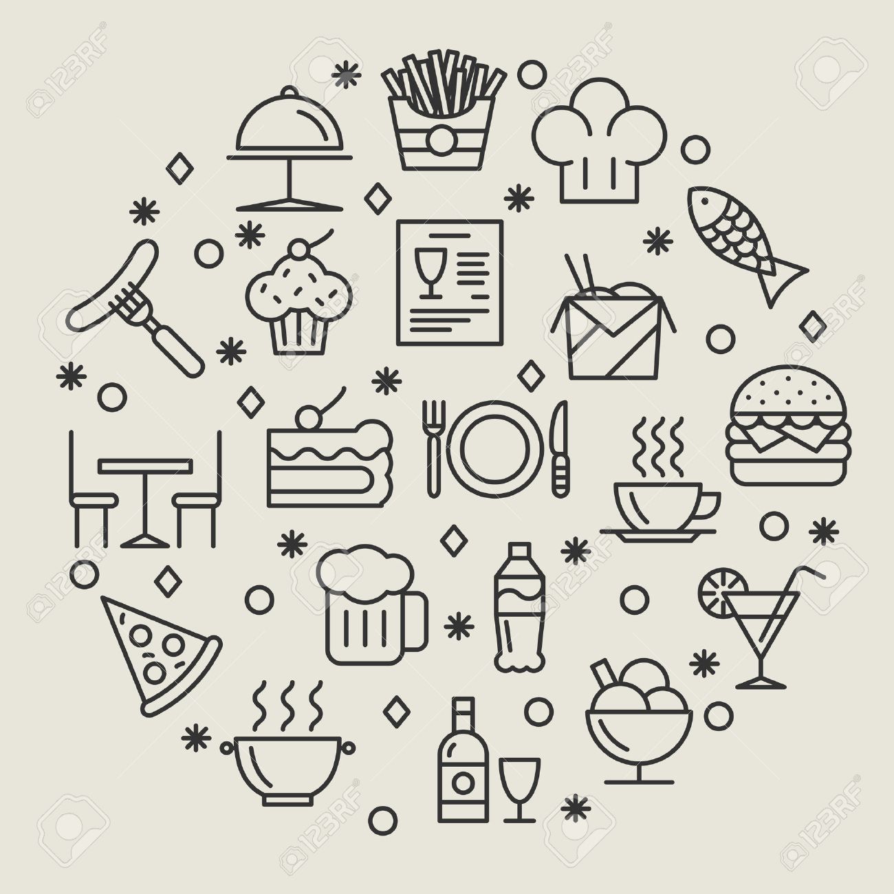 restaurant outline