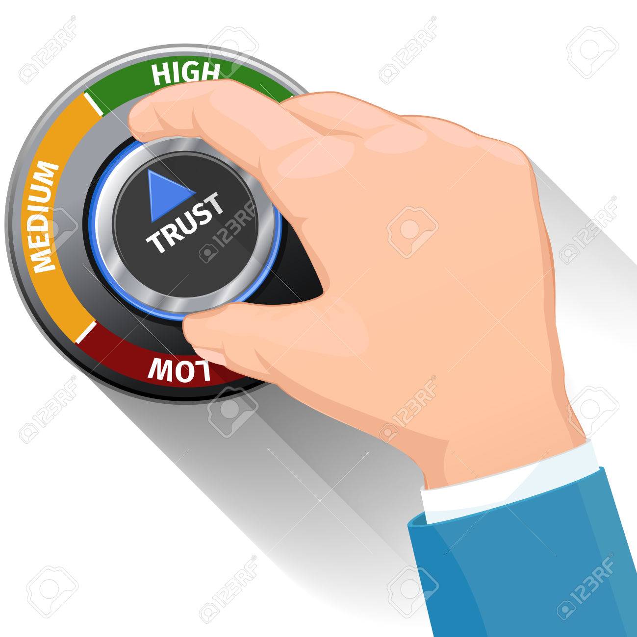 Trust knob button switch. High confidence level concept. Technical design, management modern, illustration - 48212787 Trust knob button switch. High confidence level concept. Technical design, management modern, illustration - 48212787