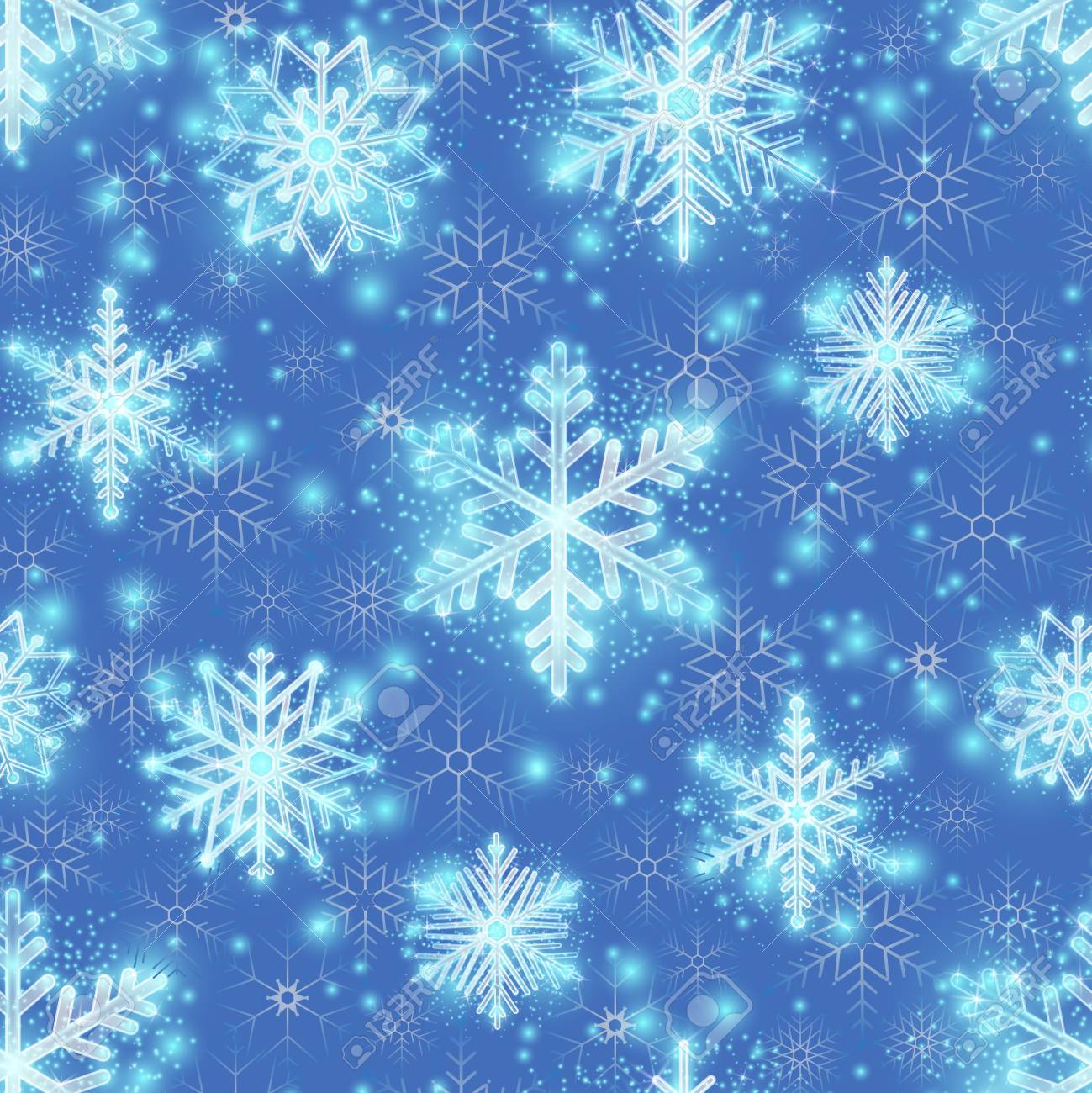 クリスマス雪の結晶キラキラ背景 冬パターン クリスマス ベクトル図のためのシームレスな無限のデザイン のイラスト素材 ベクタ Image