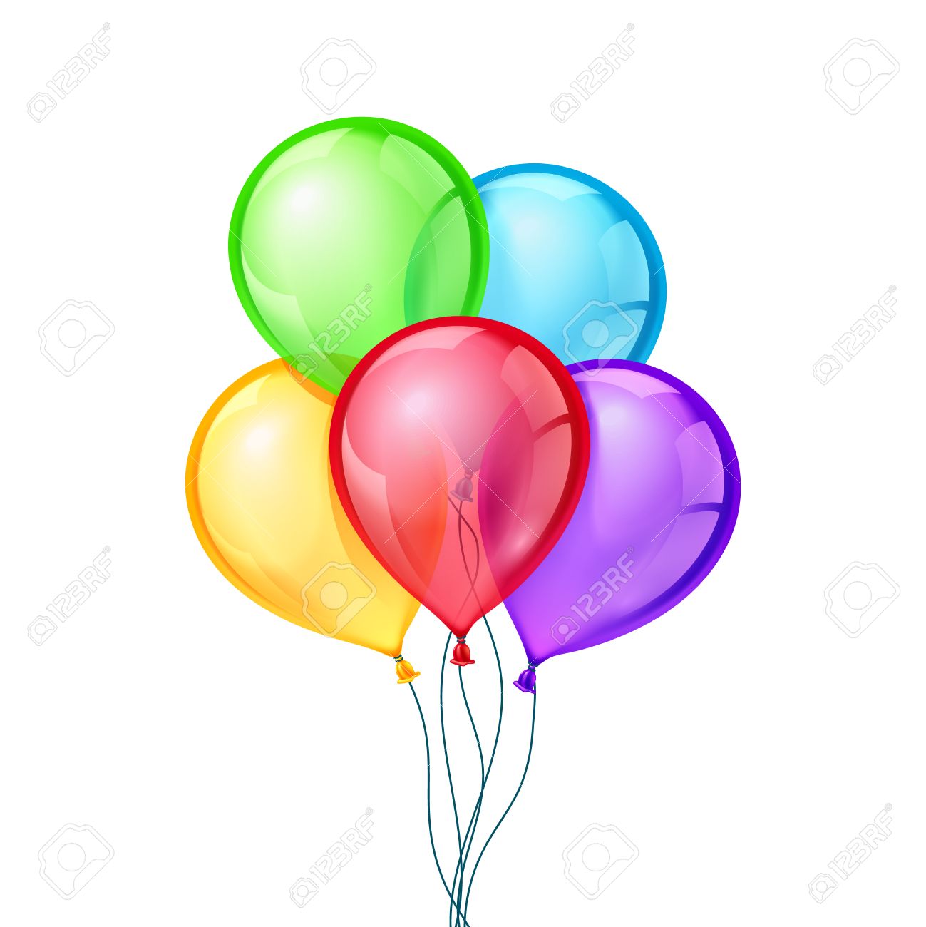 celebratory vetor balloons on