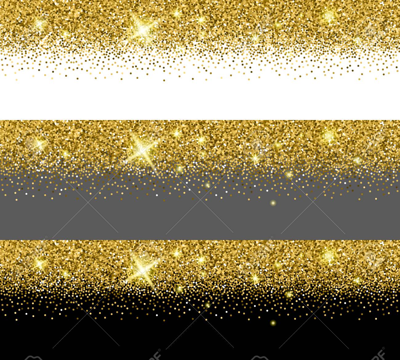 ベクトル ゴールドのキラキラ カードのテンプレート 黄金キラキラダスト バナー キラキラ パターン カード サンプルのイラスト のイラスト素材 ベクタ Image
