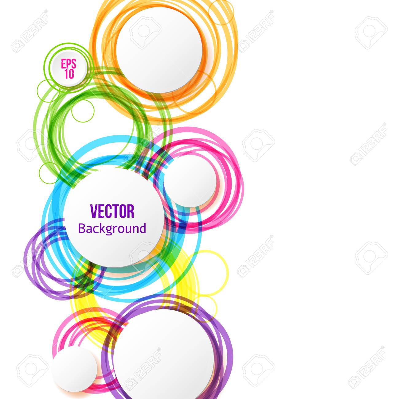 Circle Design Background With Overlapping Circles Pattern Banner