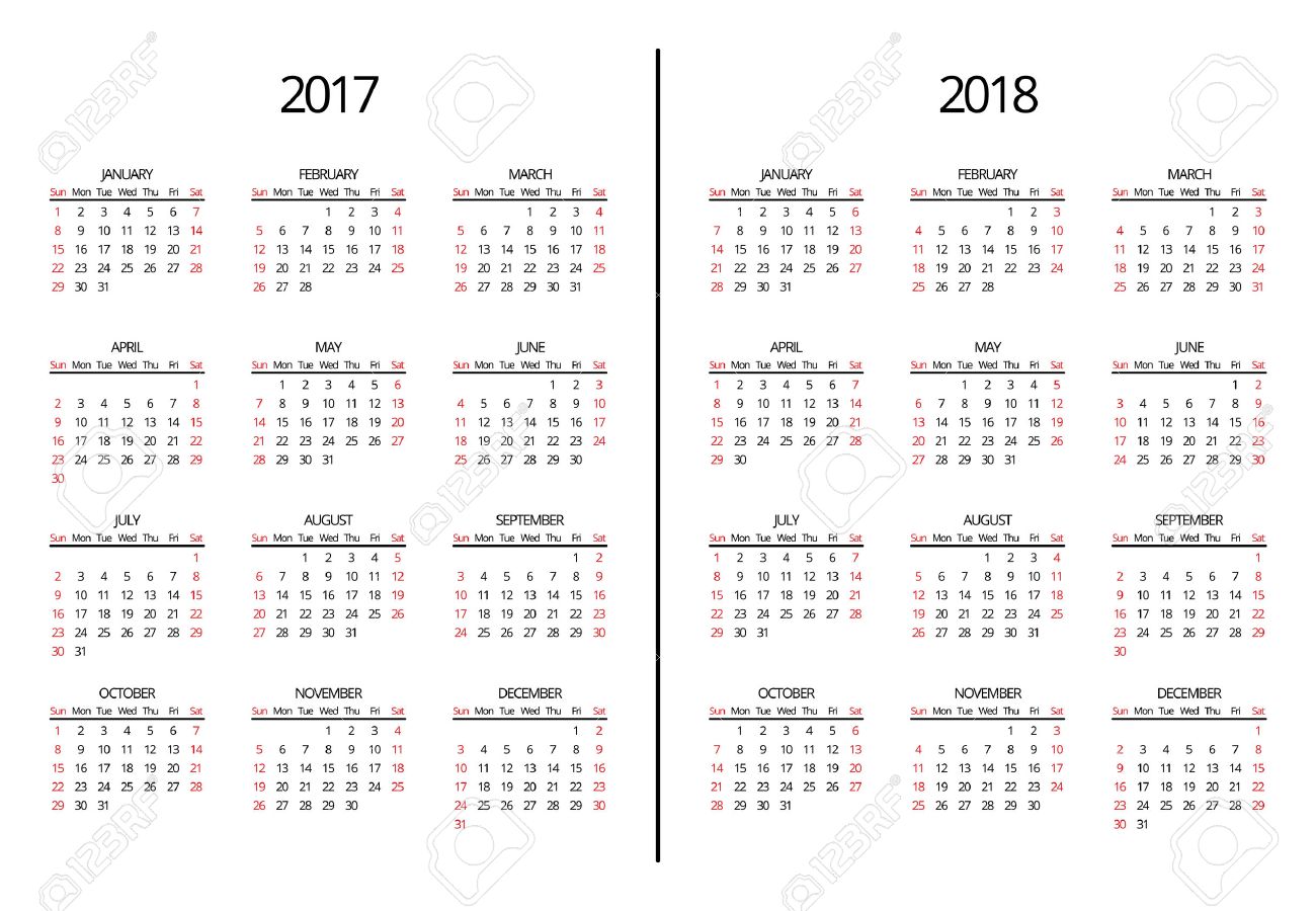 calendario mensual 2018