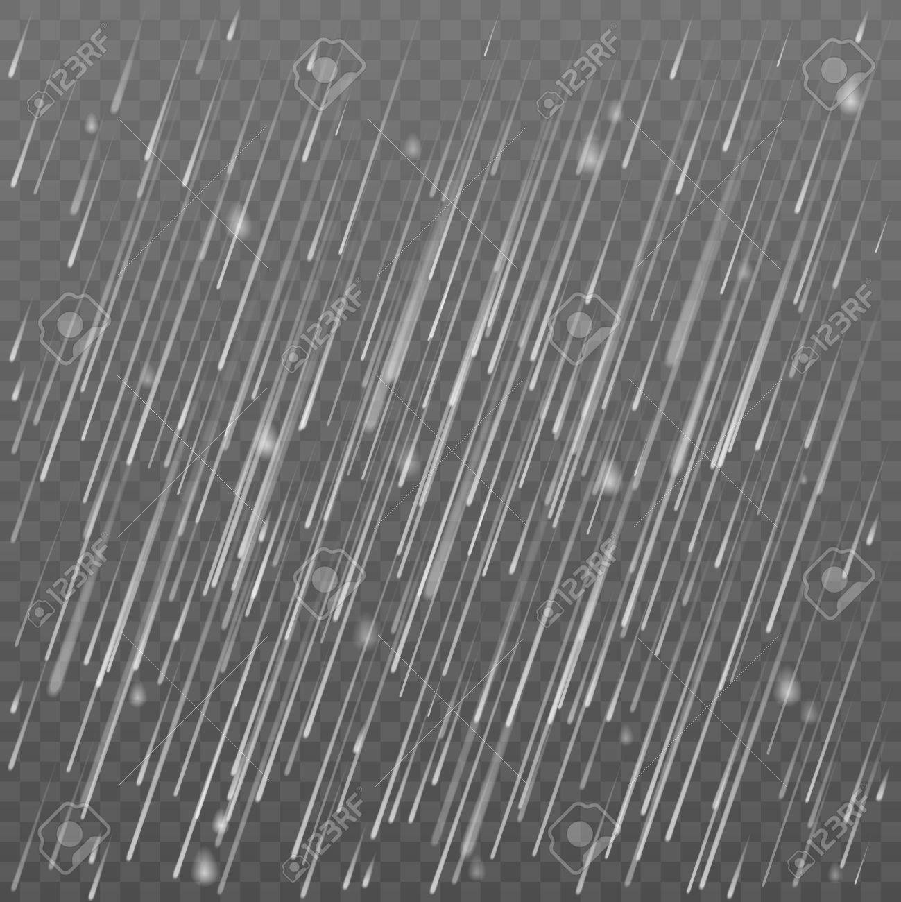 透明なベクトルの背景は雨します 流れ落ちる水は テクスチャを削除します 市松模様の背景イラストを自然降雨のイラスト素材 ベクタ Image
