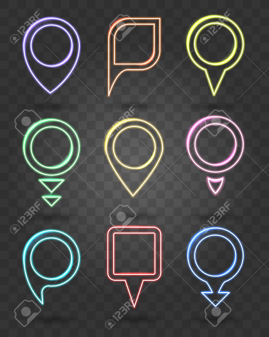 map pin neon signs