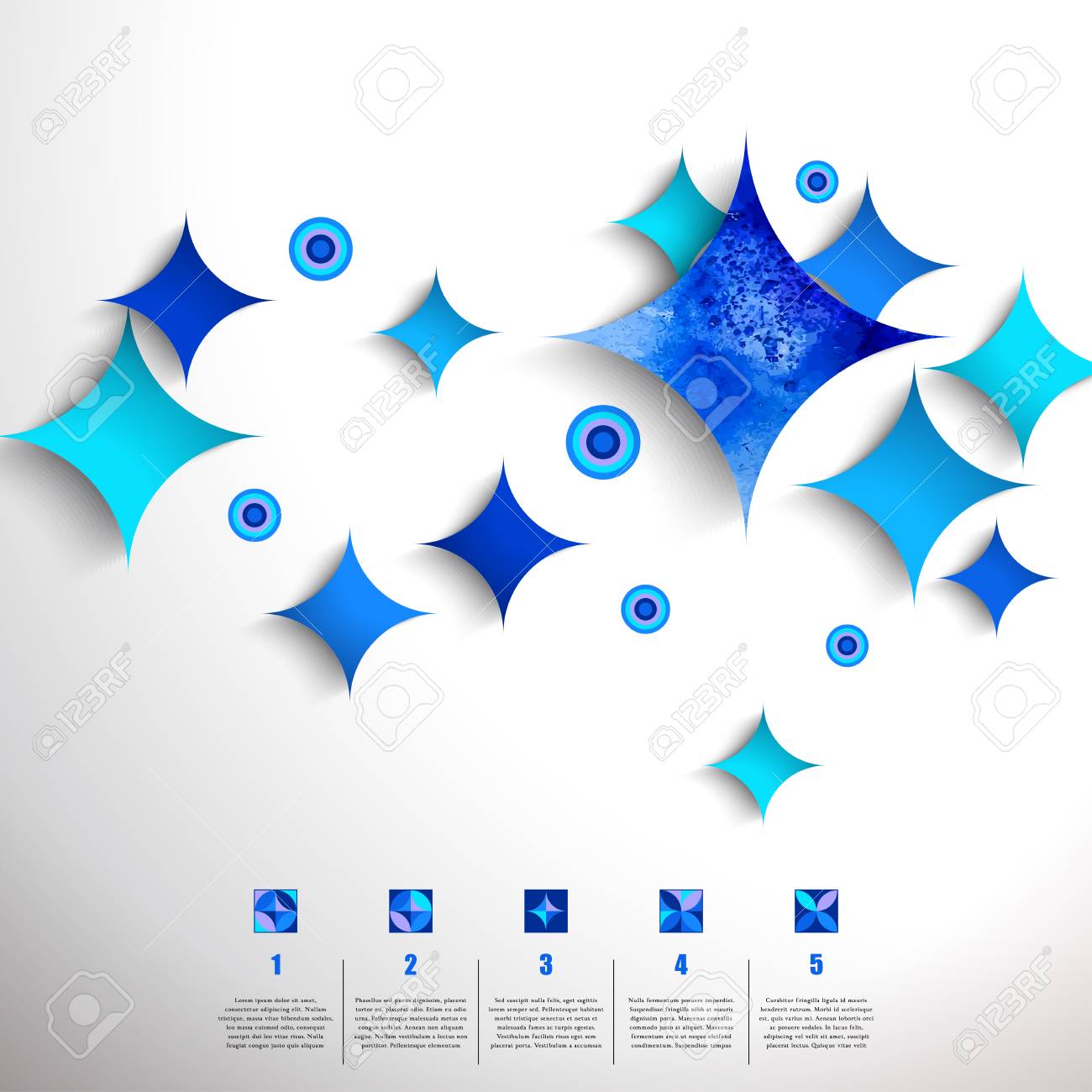 abstract background with 3d geometric shapes elements of