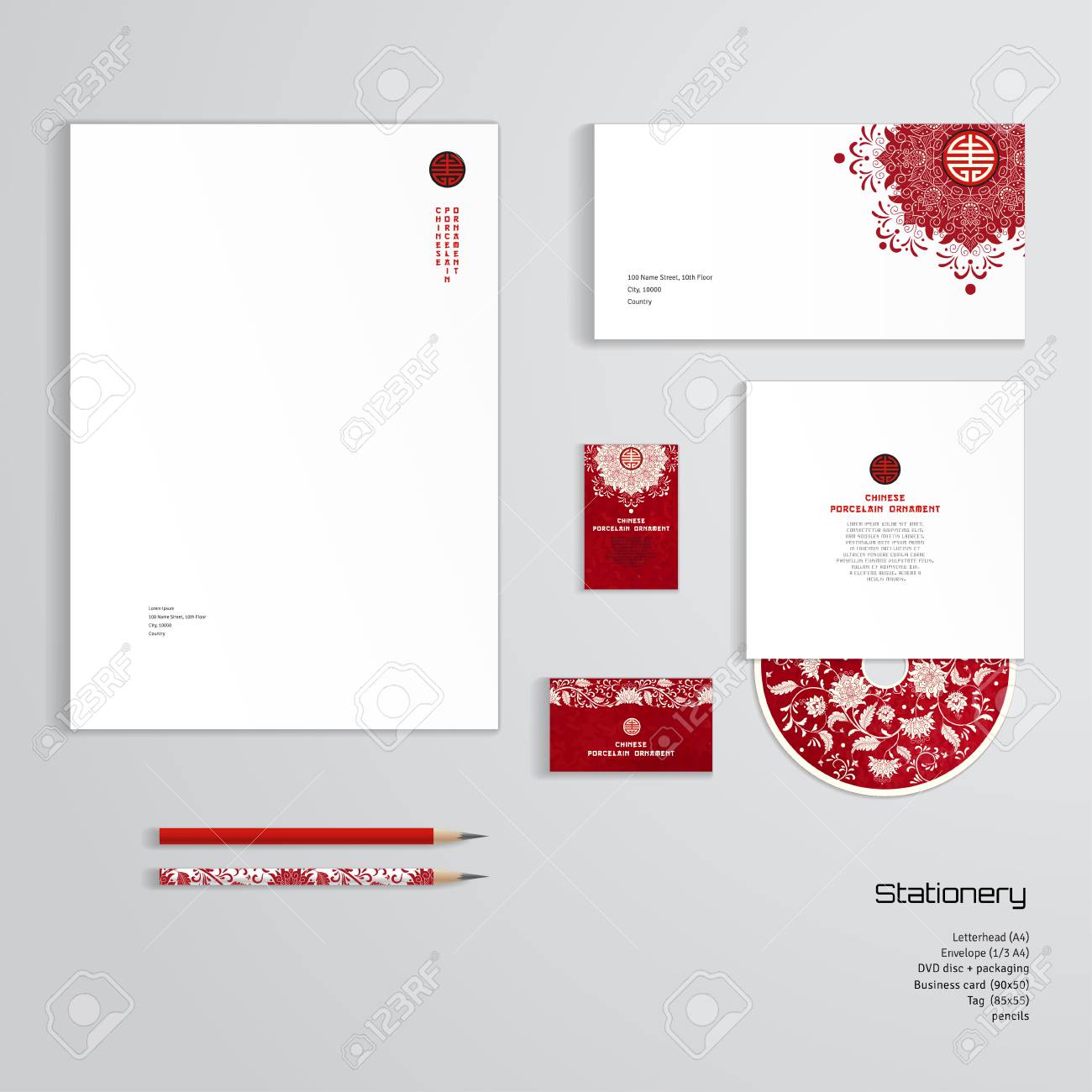 A Vector Identity Templates. Letterhead, Envelope, Business Card In Business Card Letterhead Envelope Template