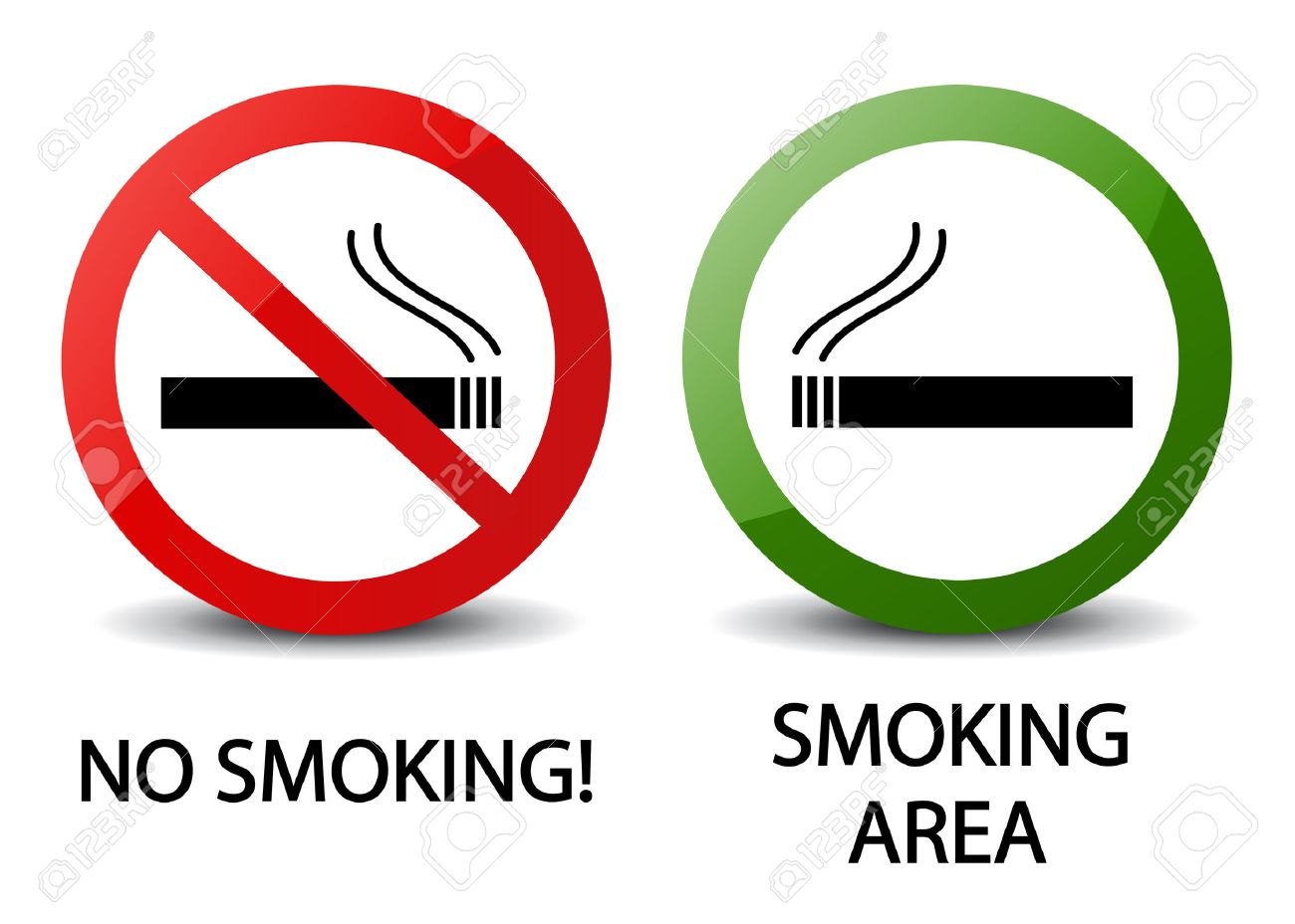 No smoking and smoking area signs - 30680636 No smoking and smoking area signs - 30680636