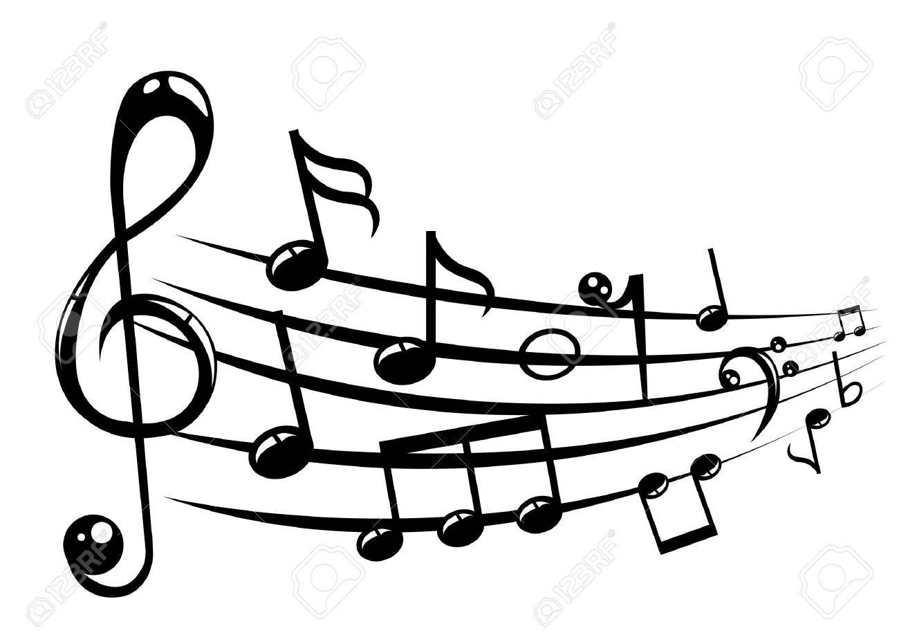 Musical notes staff background with lines. Vector illustration. - 44869823 Musical notes staff background with lines. Vector illustration. - 44869823