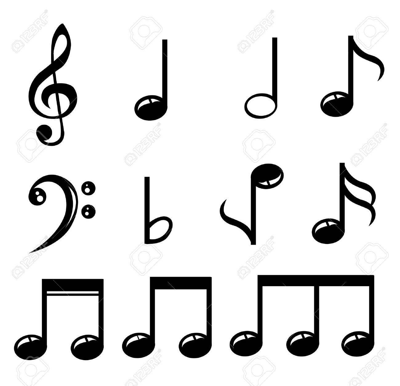 Set of music notes vector - 50898491 Set of music notes vector - 50898491