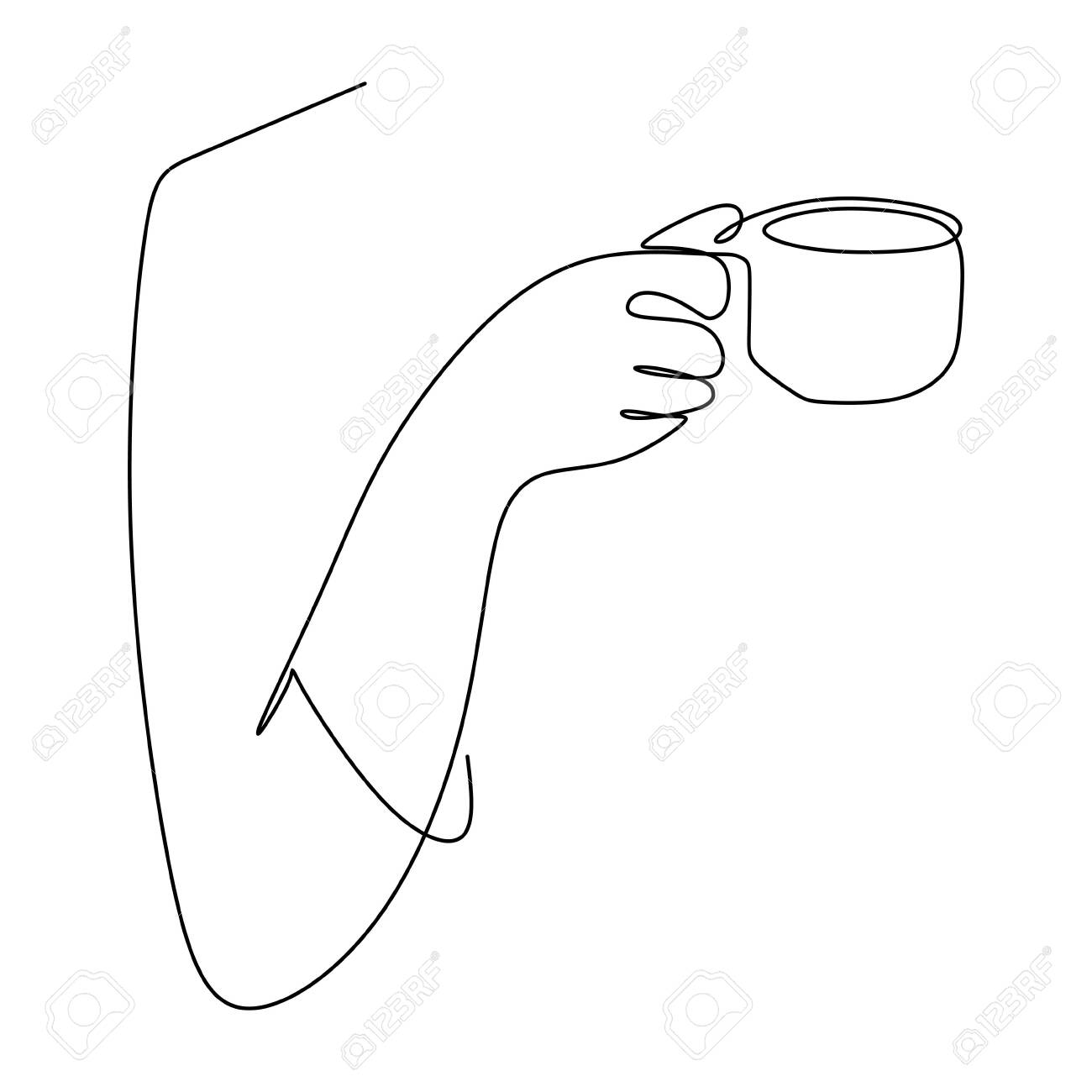 Continuous Line Drawing Of The Hand Holding A Cup Of Coffee Royalty Free Cliparts Vectors And Stock Illustration Image Continuous Line Drawing Of The Hand Holding A Cup Of Coffee Royalty Free Cliparts Vectors And Stock Illustration Image