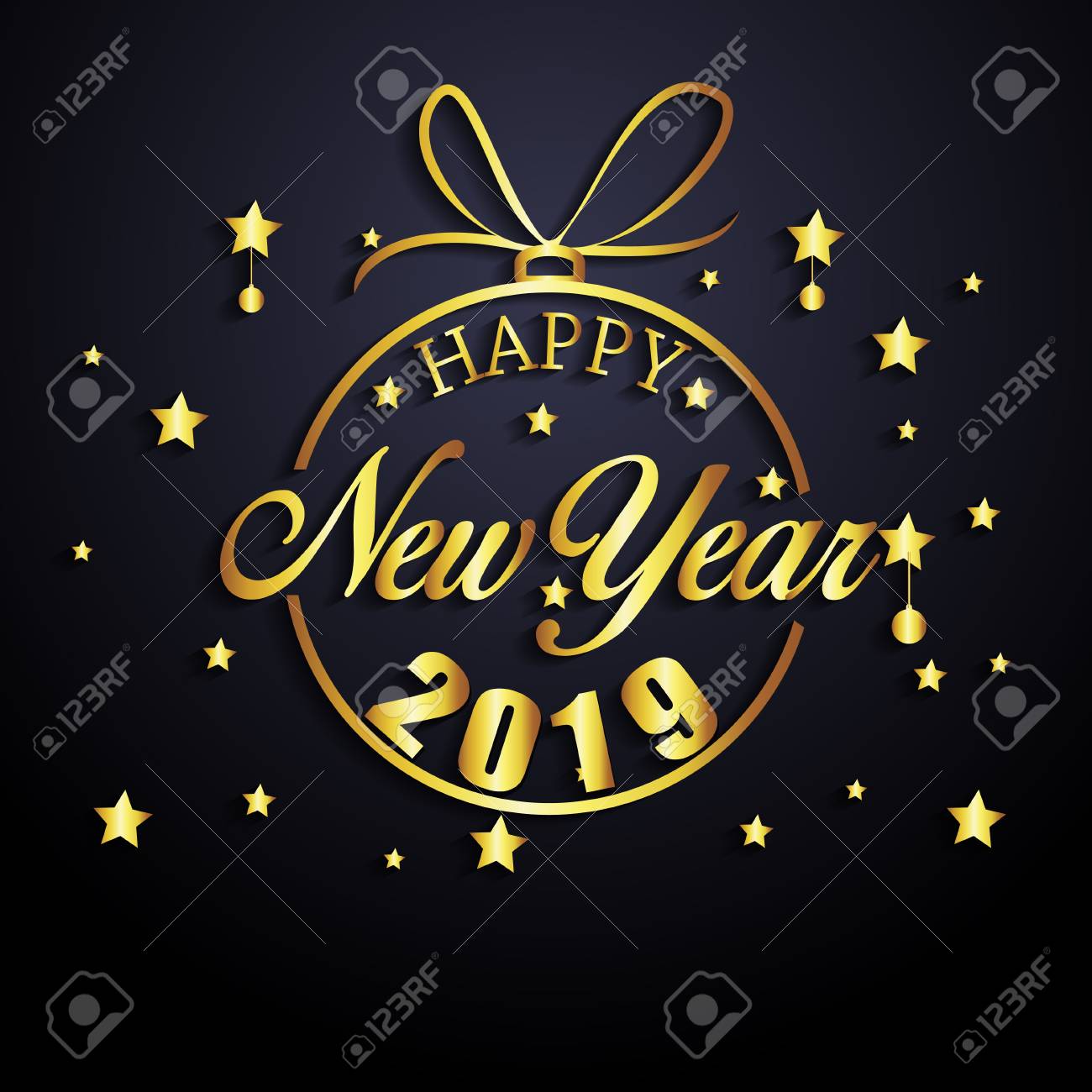 2019 happy new year greeting card vector design template royalty new year greeting card design