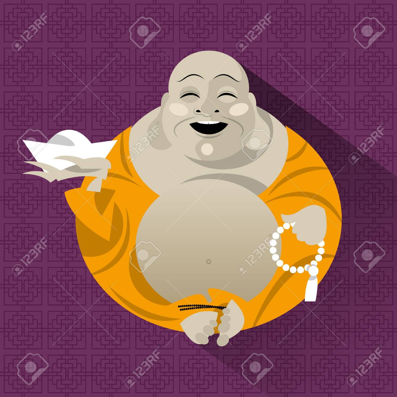 風水のお守り 布袋 幸せな仏 ベクトル図 のイラスト素材 ベクタ Image