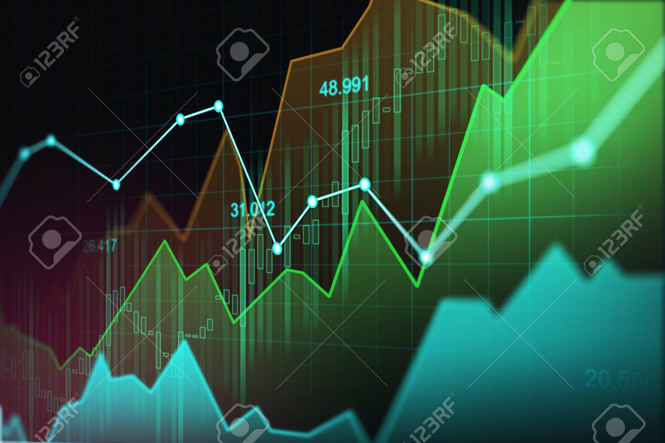 stock market or forex trading graph in graphic concept suitable