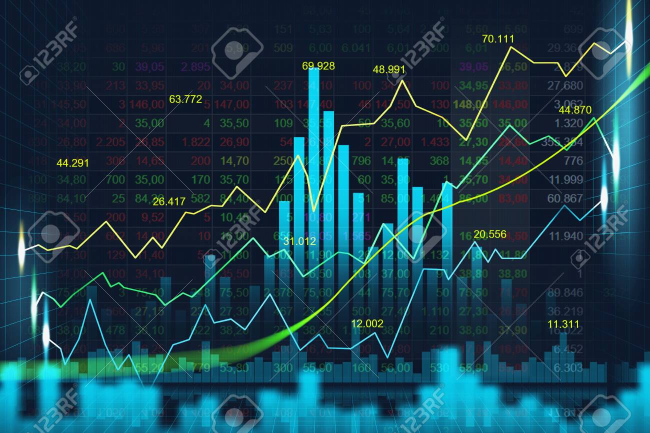 stock market or forex trading graph in graphic concept suitable