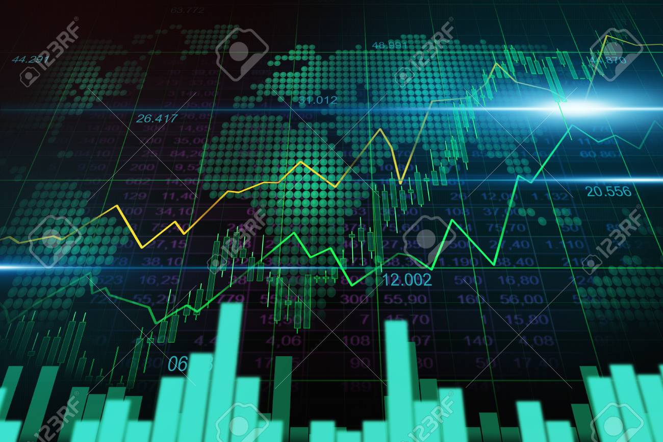 stock market or forex trading graph in graphic concept suitable