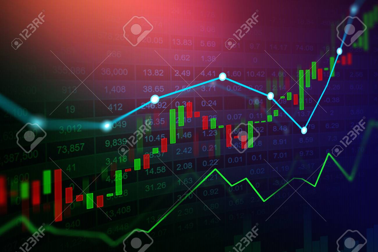 stock market or forex trading graph in graphic concept suitable