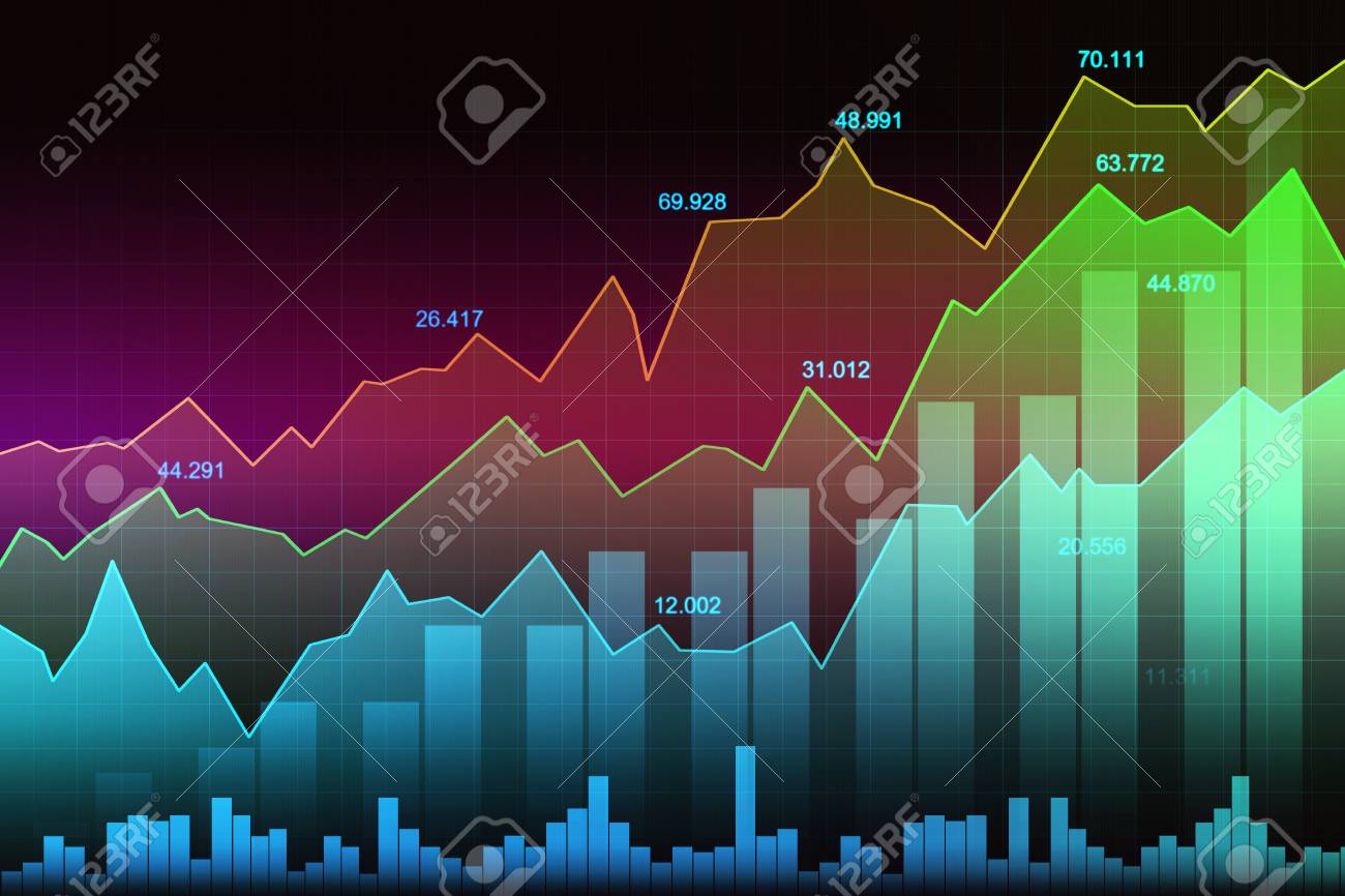 stock market or forex trading graph in graphic concept suitable