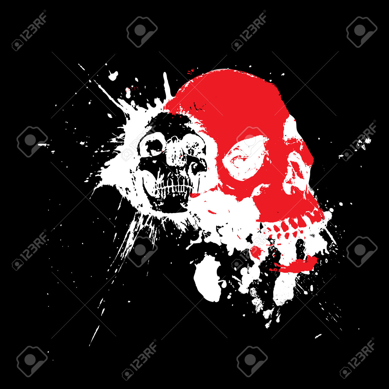 halloween skulls in an abstract white blood splat on a black background stock vector 1729331 - Halloween Skulls Pictures halloween skulls in an abstract white blood splat on a black background stock vector 1729331 - Halloween Skulls Pictures