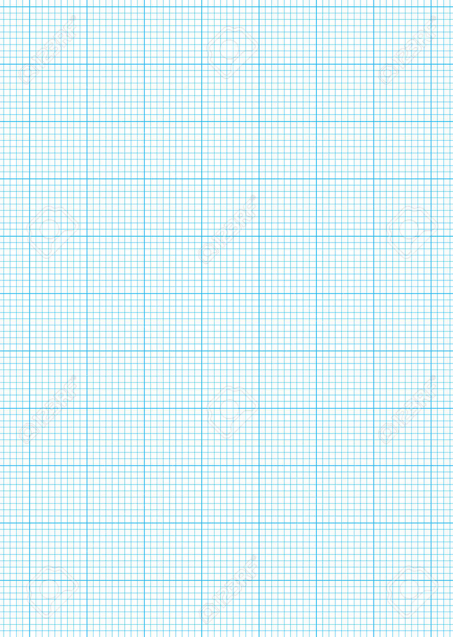 math concept with sheet of blue graph paper background stock photo