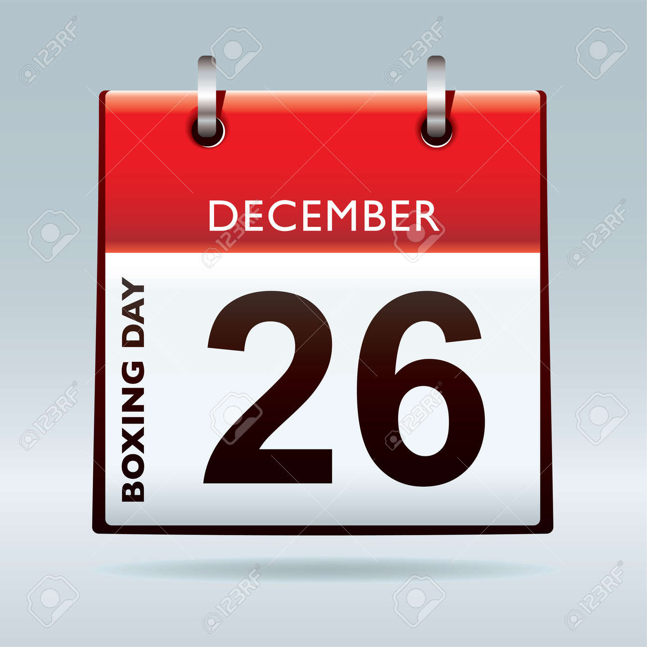Simple red and white boxing day calendar icon - 8400019 Simple red and white boxing day calendar icon - 8400019