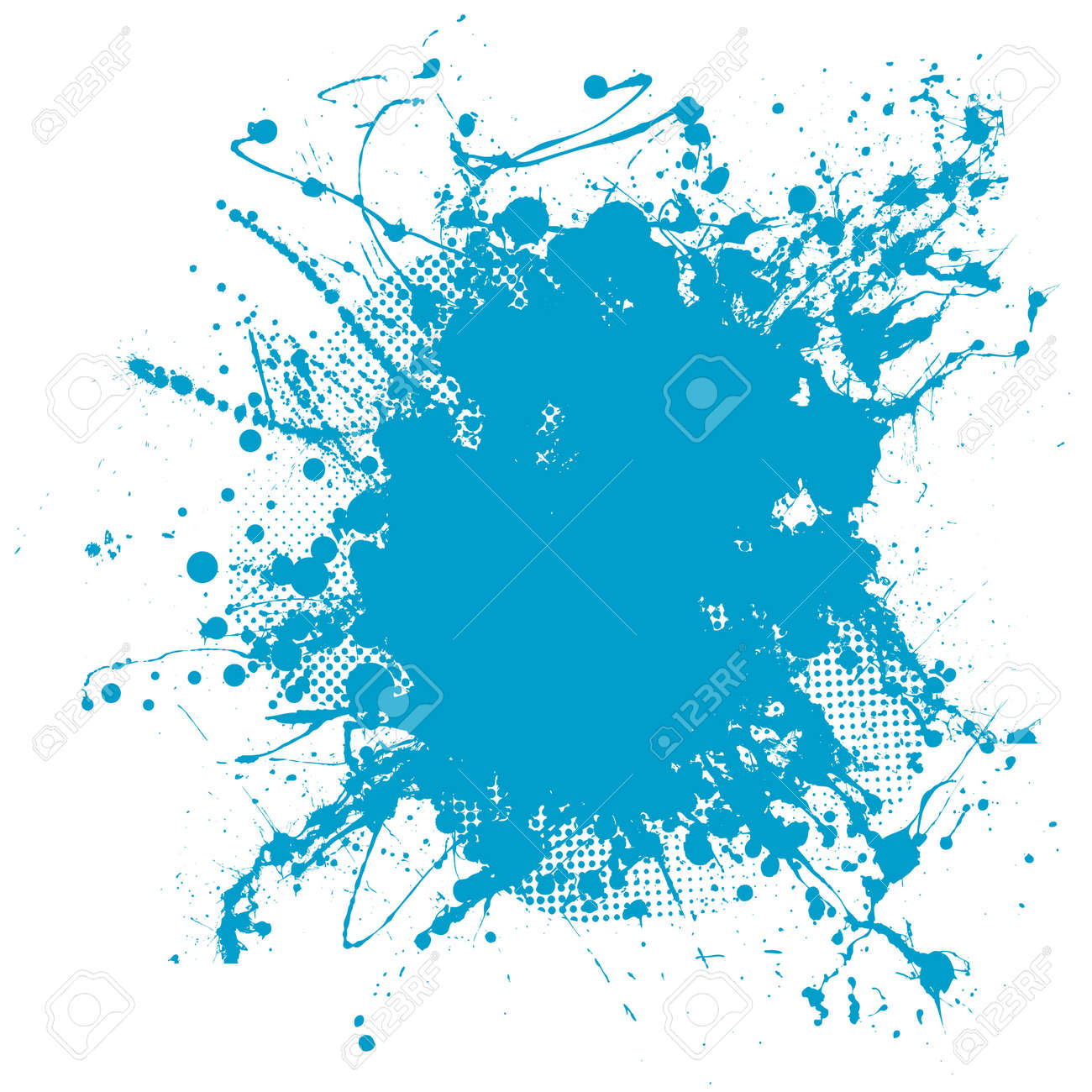 Grunge ink splat background blob with halftone dots - 9413890 Grunge ink splat background blob with halftone dots - 9413890