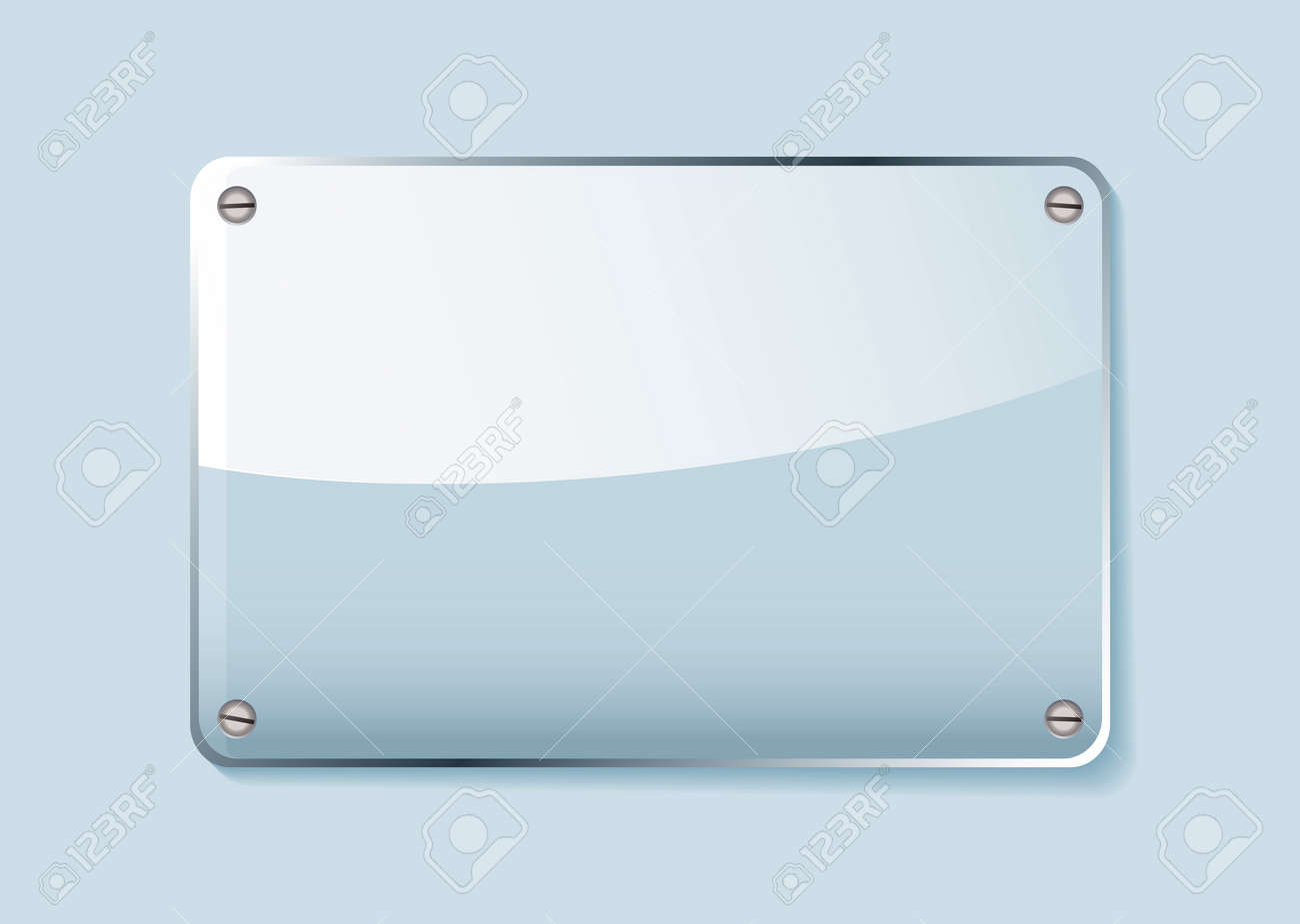 Transparent clear glass company name plate with room for text - 9751476 Transparent clear glass company name plate with room for text - 9751476