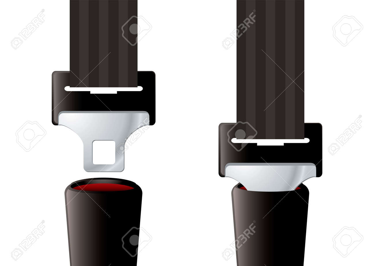 Safety auto seat belt inserted and open - 9923787 Safety auto seat belt inserted and open - 9923787