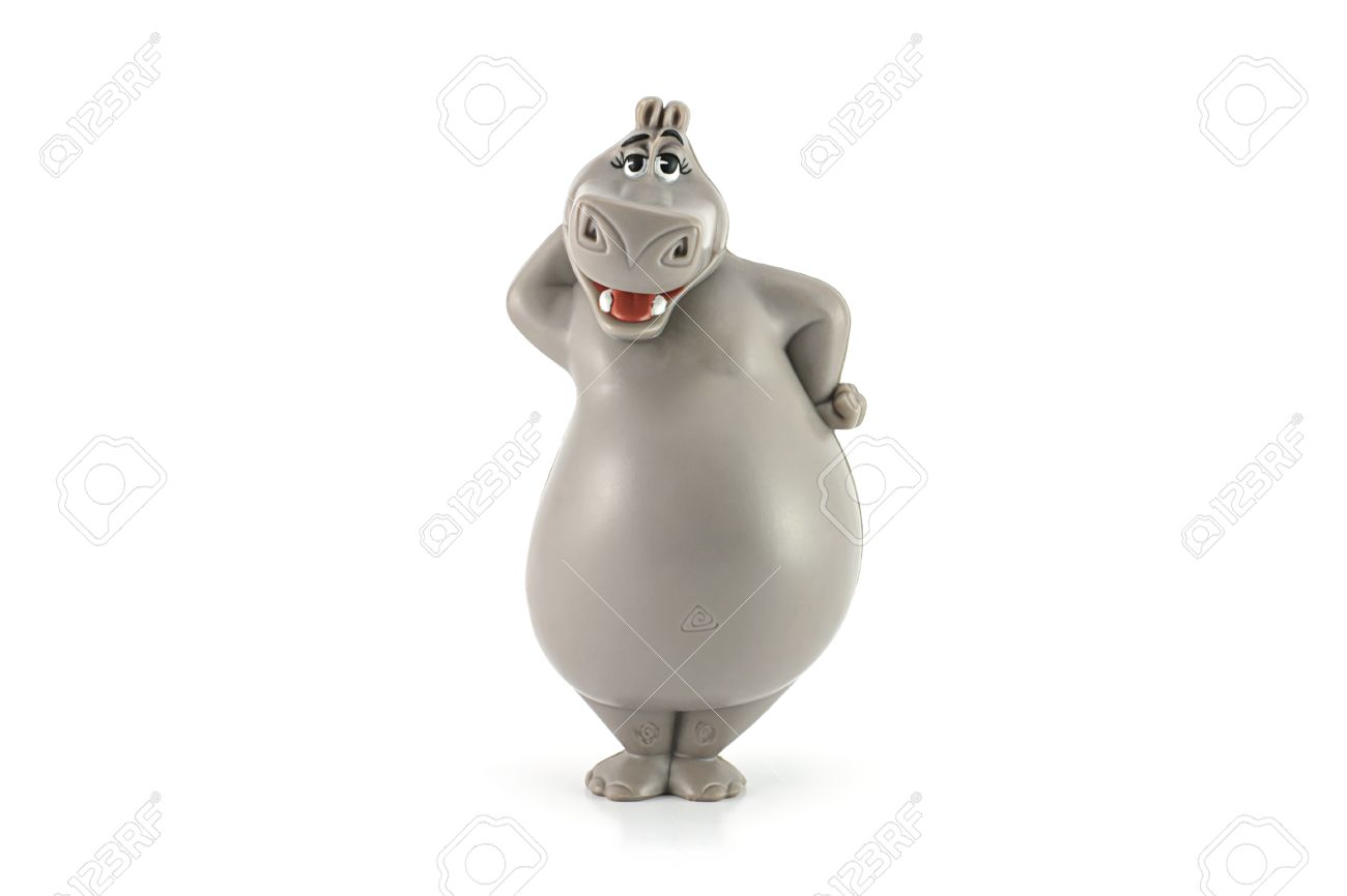 BANGKOK, THAILAND - June 18, 2014 : Moto Moto The Hippo Character Form  Madagascar Animation. There Are Toy Sold As Part Of McDonald's Happy Meal.  Stock Photo, Picture and Royalty Free Image. Image 29590236.