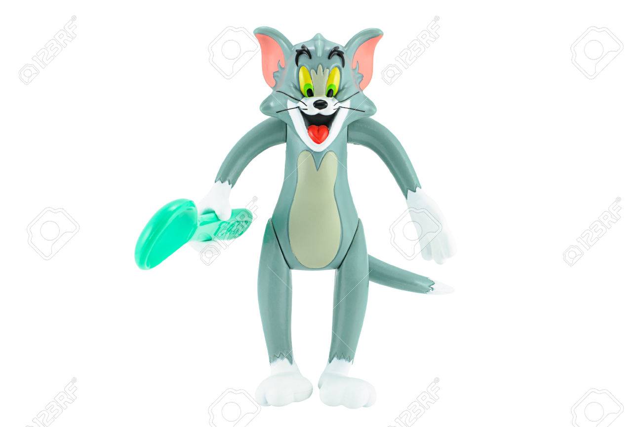 Bangkok Thailand 17 Februar 2015 Tom Graue Katze Mit Loffel In Der Hand Spielzeugzeichenform Tom Und Jerry Cartoon Animation Es Gibt Kunststoff Spielzeug Im Rahmen Der Mcdonald Verkauft Lizenzfreie Fotos Bilder Und Stock Fotografie