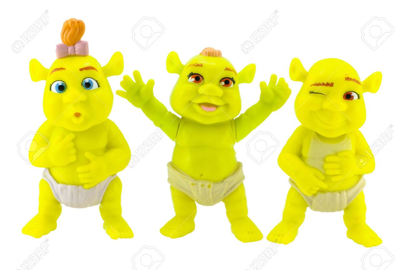 Bangkoktailandia 01 De Abril 15 El Ogro Trillizos Bebe Hija De Shrek Y El Caracter De Juguetes Fiona De Shrek Pelicula De Animacion Hay Juguetes De Plastico Que Se Vende Como Parte