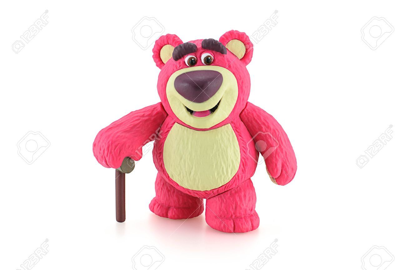 バンコク タイ王国 15 年 4 月 19 日 Lotso クマ Huggin ホワイト バック グラウンド図キャラクター ディズニー ピクサー トイ ストーリー アニメーション映画から の写真素材 画像素材 Image
