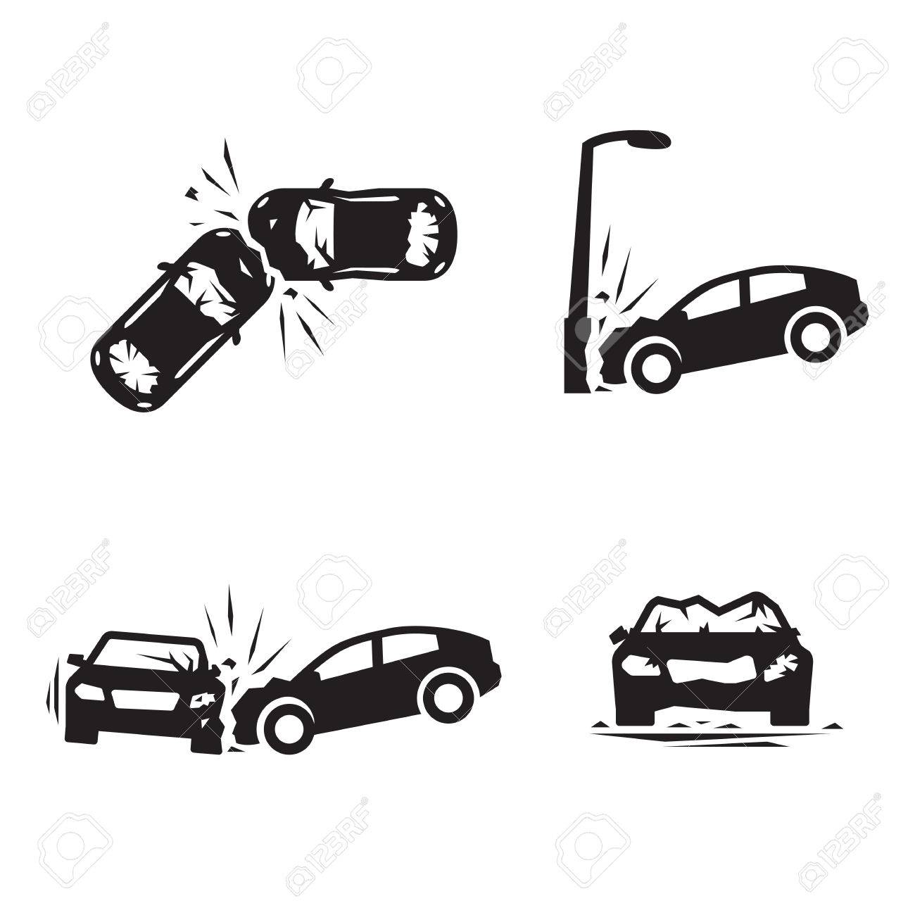 Premium Vector Crashed cars icon
