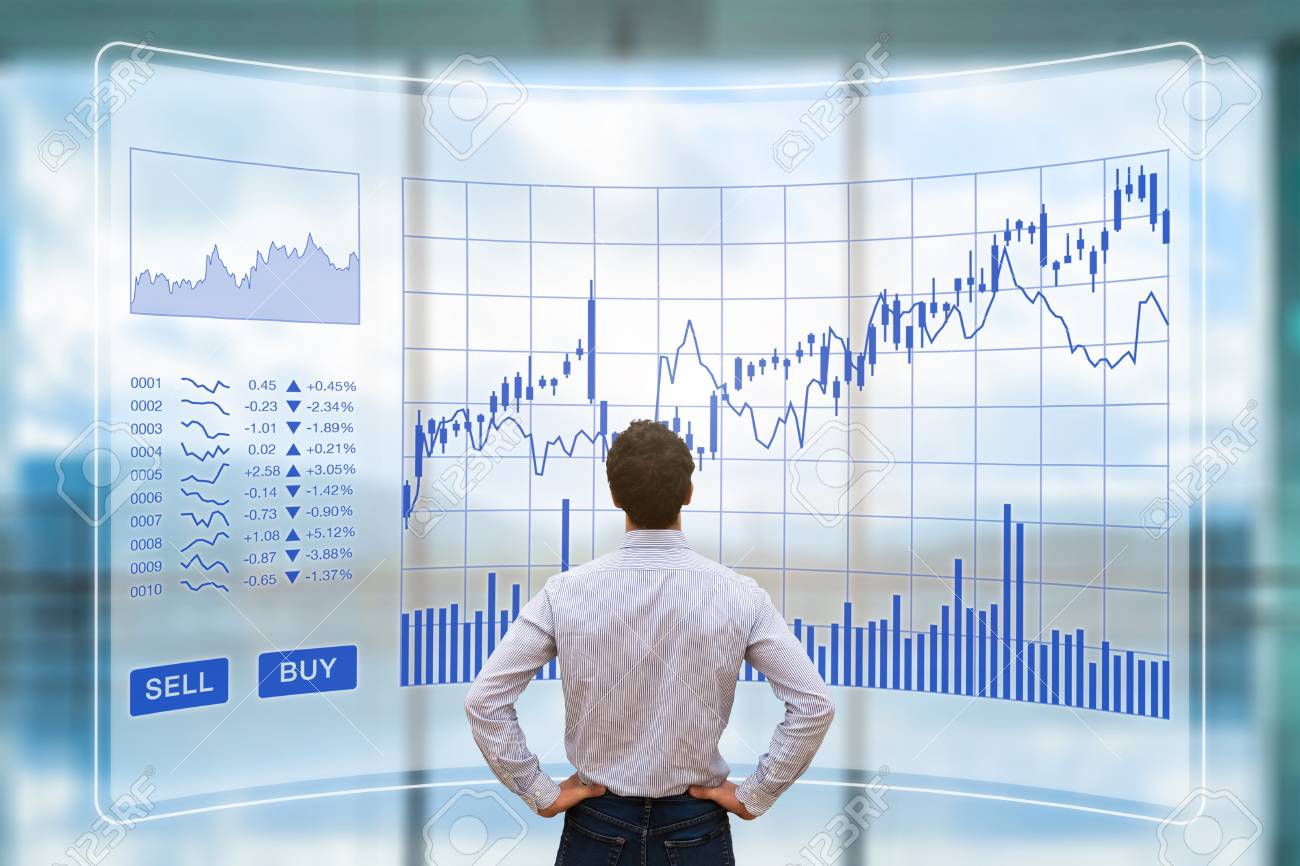 Trader Analyzing Forex Foreign Exchange Trading Charts With - 