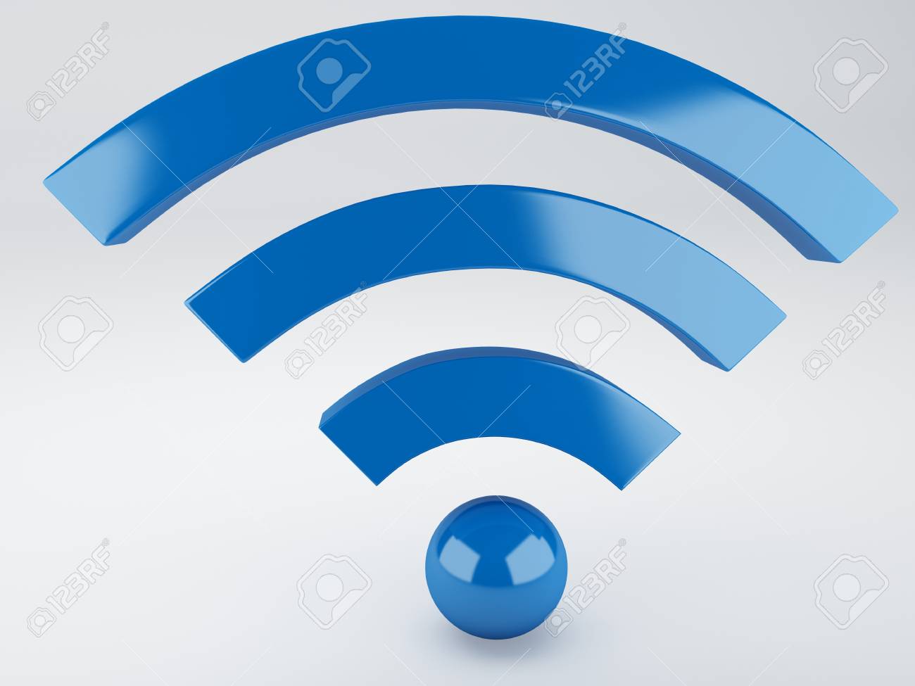 Reseau Sans Fil Symbole Internet Concept 3d Illustration Banque D Images Et Photos Libres De Droits Image