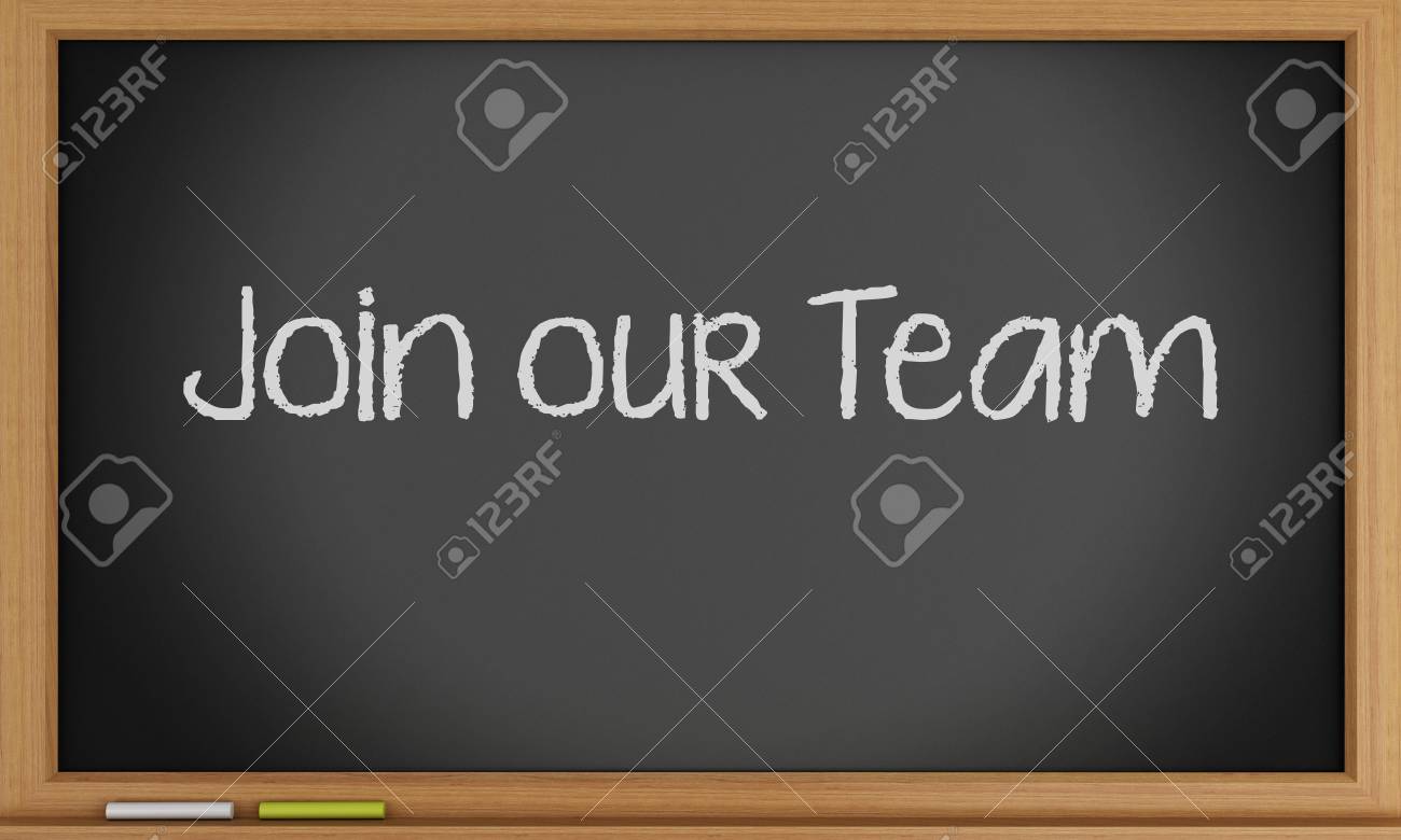 3 D イラスト 黒板に書かれた私たちのチームに参加します の写真素材 画像素材 Image