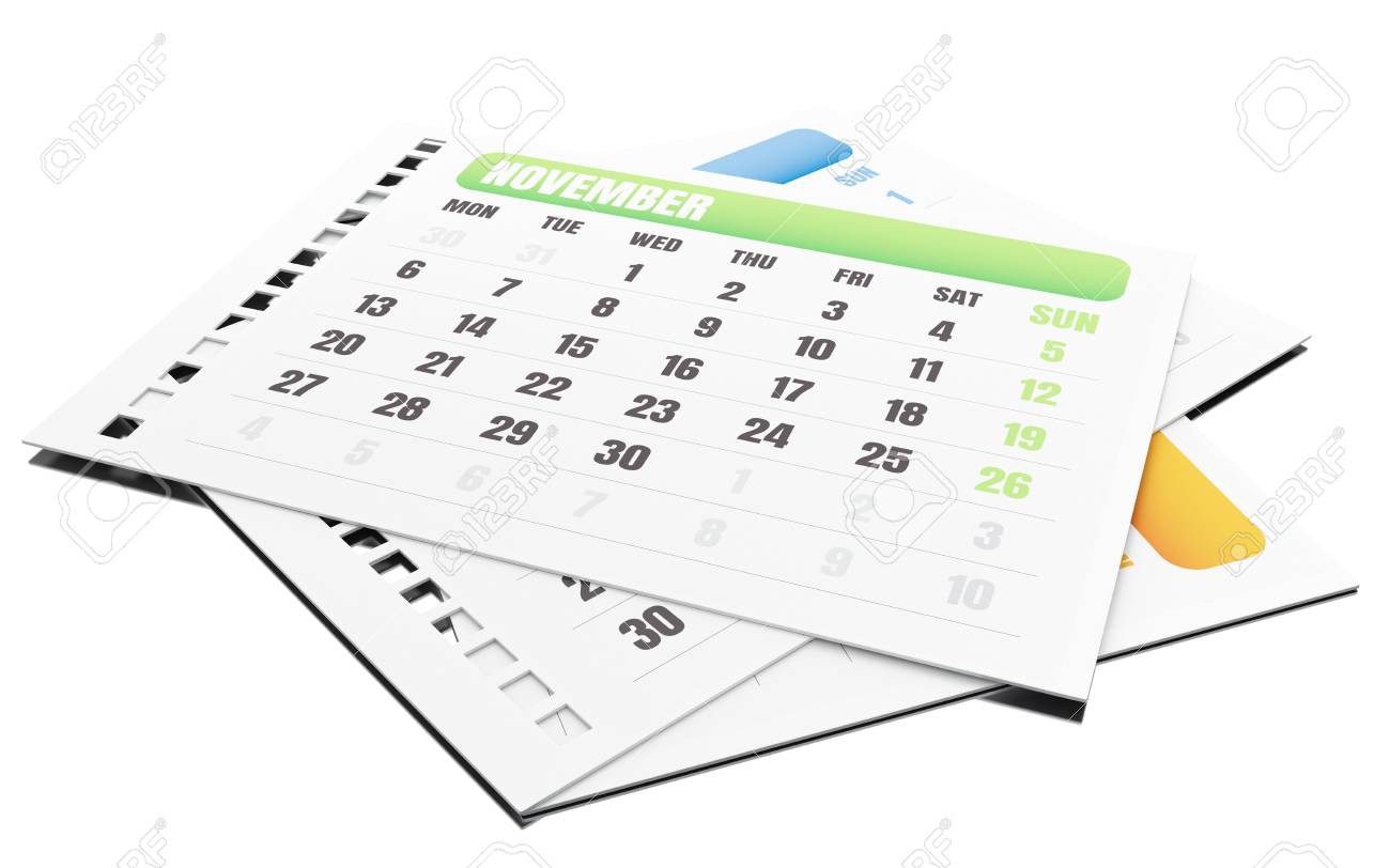 november calendar background
