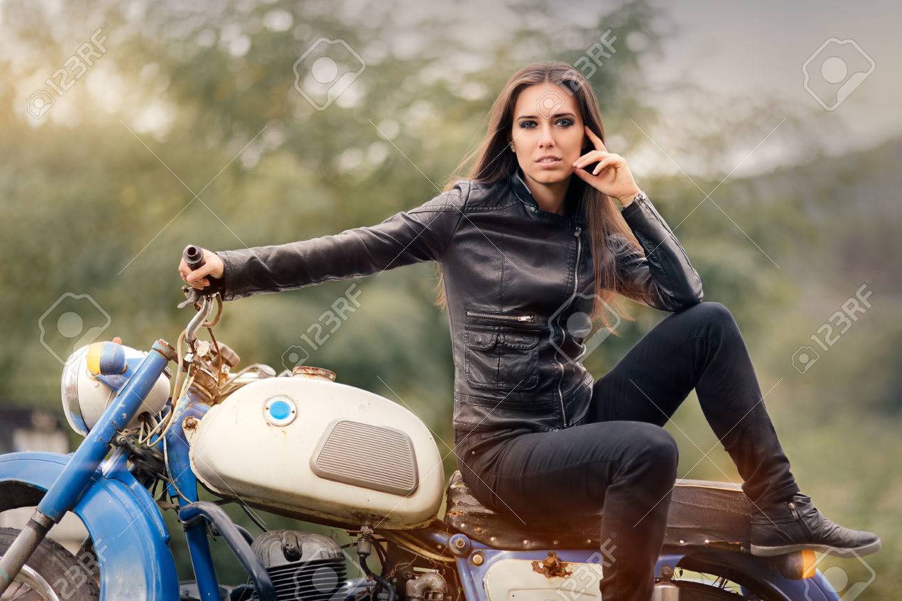 biker chick leather jacket